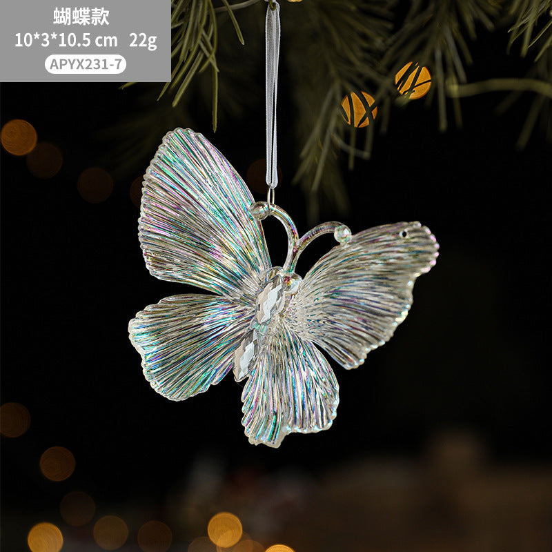 Wholesale Christmas Tree Transparent Pumpkin Bell Angel Girl Acrylic Decoration